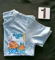Bonds X Custom Made Pocket Tee. Finding Nemo , Blue Tee , Size 1. Bnwt