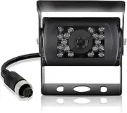 Elinz AHD Reversing Reverse Camera Cam Forward View 4PIN Heavy Duty Rearview 12V/24V CCD Car Truck Caravan 120° Viewing Angle 1200TVL IP68 Waterproof 1280x960, w/Out Extension Cable, 2 Years Warranty