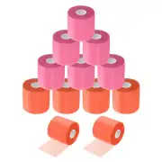 12 Rolls 30 Yards Foam Pre Wrap Athletic Tape Sports Prewrap, Orange/Light Pink