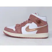 Air Jordan 1 Mid 'Stardust' Coral Pink Sneakers, Size 10 BNIB FB9892-670