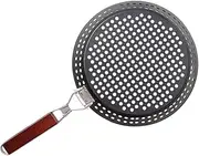 KICHOUSE Grilling Skillets for Outdoor Cooking 10.2 Inches Diameter Lightweight and Portable Non-Stick Finish Grill Pan for Weekend Bbqs and Holidays