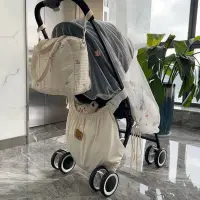 在飛比找Yahoo!奇摩拍賣優惠-韓風寶寶外出推車掛袋 嬰兒車大容量置物掛袋 多功能防水收納袋