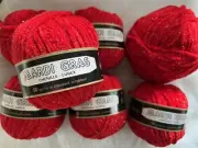 Panda MARDI GRAS Red Chenille Wool Made In Italy 435 Grams
