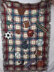 USA Made NWT Boy's Toy's Tapestry Throw Blanket Afghan #440