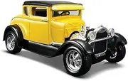 Scale Finished Model Car 1:24 Scale for Ford Model A 1929 Vintage Car Metal Car Model Simulation Replica Model Vehicle Collectible Die-cast Vehicle(Yellow)