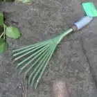 Garden Leaf Rake Ergonomic Handle Multifunctional Gardening Tool Small Garden
