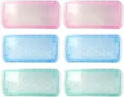 6Pcs Pencil Box - Semi-Transparent Plastic Pencil Boxes with White Buckles, 3 Colors Pencil Case for School, Art Class, Office