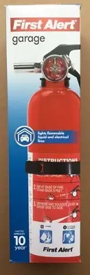 First Alert Rechargeable Garage Fire Extinguisher with Bracket BRK GARAGE10