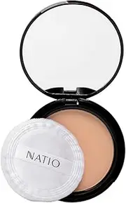 Natio Australia Pressed Powder Beige 15g - Powder Fountation, Pressed Makeup Setting Powder Compact - Made in Australia