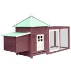 vidaXL Chicken Coop with Nest Box Mocha 190x72x102 cm Solid Firwood 2BB