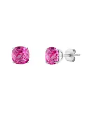 MaxColor 14K 4.50 ct. tw. Lab-Grown Pink Sapphire Studs