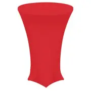Cocktail Tablecloth 24" x 43" Spandex Stretch Tablecloth Table Cover, (Red)