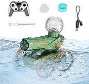 Hobby RC - Light Up RC Land & Water Vehicle,Adjustable Speed Remote Car with Water Squirter for Rock Crawling Racing Competition Pool Backyard Bashing Outdoor Drifting Indoor