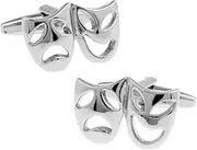 [JYHLSHBA] Cufflinks For Men 1 Pair Of Reversible Cufflinks Crying Face Smiley Face Cufflinks Men'S French Shirt Cufflinks