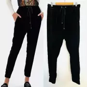Camilla Size XL 16 Black Silk Velvet The Queens King Drop Crotch Pants NWT NEW