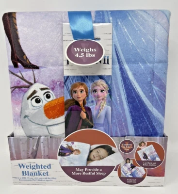 Disney Frozen Kids Weighted Blanket, Anna & Elsa 36" x 48" Weighs 4.5 lbs