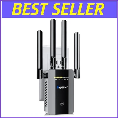 Compact 2025 WiFi Signal Booster: 8X Faster Internet, Secure and Versatile!