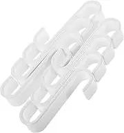 TOBBOMEY 8pcs Swivel Hooks Towel Rack Modern Industrial Style Hanging Hangers for Bathroom White Multifunctional Storage with Rounded Safety Edges