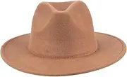 [Ipetboom] Cowboy Hat Wide Brim Women Men Western Cowgirl Hat Sun Blocking Outdoor Sports Light Brown