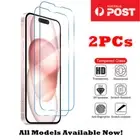2xTempered Glass Screen Protector Fr iPhone 16 15 14 13 12 11 Pro Max Plus ES