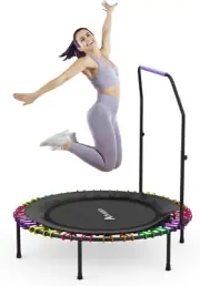 Mini Trampoline Rebounder 40"/48" Foldable Fitness Trampoline for Adults and Kid