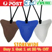 3PCS Shark Tooth Sensory Chew Necklace for Kids Teething Toy Autism Teether