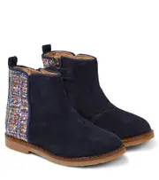[Pom d'Api] Pom d'Api Trip Back glittered suede boots UK 11 blue