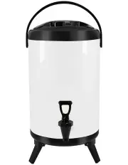 [SOGA] Stainless Steel Milk Tea Beverage Barrel 16L in White