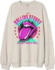 [Rock Off officially licensed products] The Rolling Stones Its Only Rock N Roll Oversized Sweatshirt