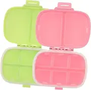 KOMBIUDA 2pcs Pill Organizer Medication Case Dispenser Container Lip Gloss Containers Small Pill Container Pill Case with Compartments Pill Storage Containers Pill Travel Case