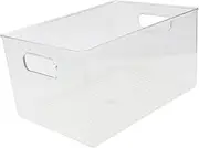 CAXUSD 1pc Transparent Book Storage Box Organizer for Home Classroom Library Versatile Storage for Books Magazines More Lightweight Convenient Design