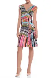 Fatima Reversible Wrap Dress--SAC-D5019
