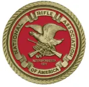 NRA Medallion for Box Cremation Urn/Flag Case - 2 Inch Diameter