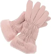 [HONMEET] Soft Thermal Touch Screen Gloves Plush Women Gloves Waterproof Windproof Gloves with Cozy Lining for Winter Outdoor Activities Cycling Hiking