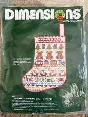 1983~DIMENSIONS Cross Stitch Christmas Baby Stocking Kit 8306~SEALED*NEW*