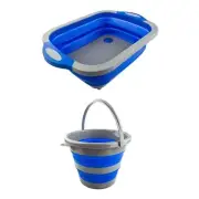 Adventure Kings Camping Outdoor Collapsible Sink + 10L Bucket Portable Folding