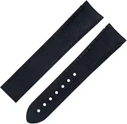 [HKIDKK] For Omega Strap AT150 Seamaster 300 Planet Ocean De Ville Speedmaster Curved End Watch Band 20mm Black Line High Density Nylon Cowhide Watchbands