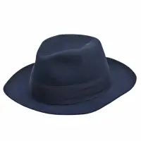 在飛比找momo購物網優惠-【Hermes 愛馬仕】蝴蝶結裝飾造型紳士帽(深藍H1820