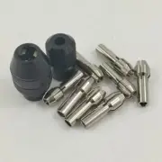 10Pcs Rotary Collet Nuts Set 3-Jaw Multi Quick Change Keyless Clamping Chuck New