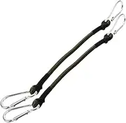 Toyvian 2Pcs Heavy Duty Bungee Cords with Carabiner Hooks Durable Elastic Rope for Outdoor Camping Hiking and Luggage Binding Easy to Install and Disassemble