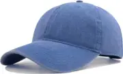 Vintage Cotton Washed Baseball Caps Unstructured Low Medium-Large Blue(washed)
