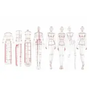 Fashion Illustration Rulers Sketching Templates Ruler Sewing Humanoid Patte R8W3