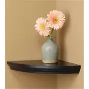 Amore Designs VIL1212BK Wood Shelving Villages Black Corner Shelf