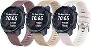 Meliya for Garmin Forerunner 245/645 / 165/158 / 55 Watch Band Women Men, 20mm Soft Silicone Replacement Strap for Garmin Forerunner 245/645 Music SmartWatch