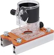Aluminum Alloy Trimming Machine Cover with Clear Cover, Slot Plate Locator for Accurate Positioning, Woodworking Trimmer Router Base Compatible with Makita Router