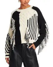 Mother The Jumper Slice Crewneck Cable Knit Sweater