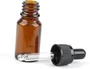 Baluue 30ml Empty Oil Dropper Bottles Set Refillable Glass Bottles Dropper for Essential Oils Makeup Perfume Amber Perfume Vials Diy Aromatherapy Supplies
