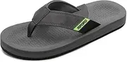 [Ripord] Men's Flip Flops Sandal Beach Sandals 41-46 EU, gray, 10 AU