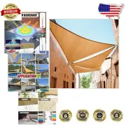 Heavy Duty Sand Beige Right Triangle Shade Sail - Custom Size & 3-