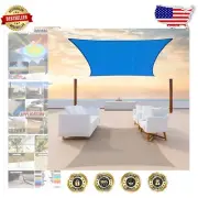 Heavy Duty UV Block Rectangle Shade Sail - 6' x 19' Customizable Blue